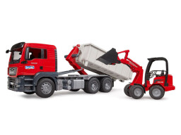 Bruder MAN TGS s kontejnerem a nakladačem Schäffer 1:16